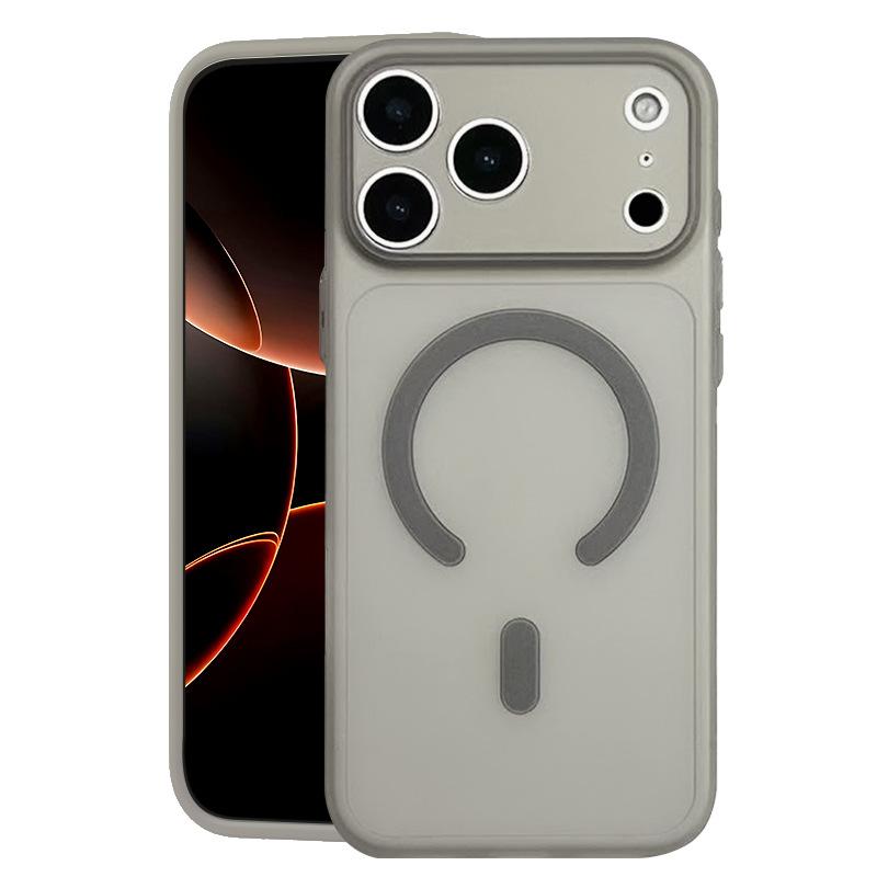Ultra-thin matte magnetic case is suitable for Apple 17promax magnetic case iPhone16 strong magnetic mobile phone case 15.