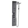 VEVOR Shower Panel Tower System with Rainfall Shower Head, 49 in Brushed Stainless Steel Shower Column, 4-Function Faucet
