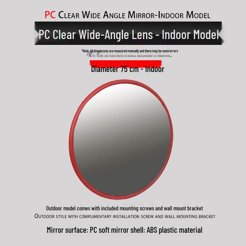80cm Wide-Angle Outdoor Traffic Convex Mirror for Blind Spots and Corners