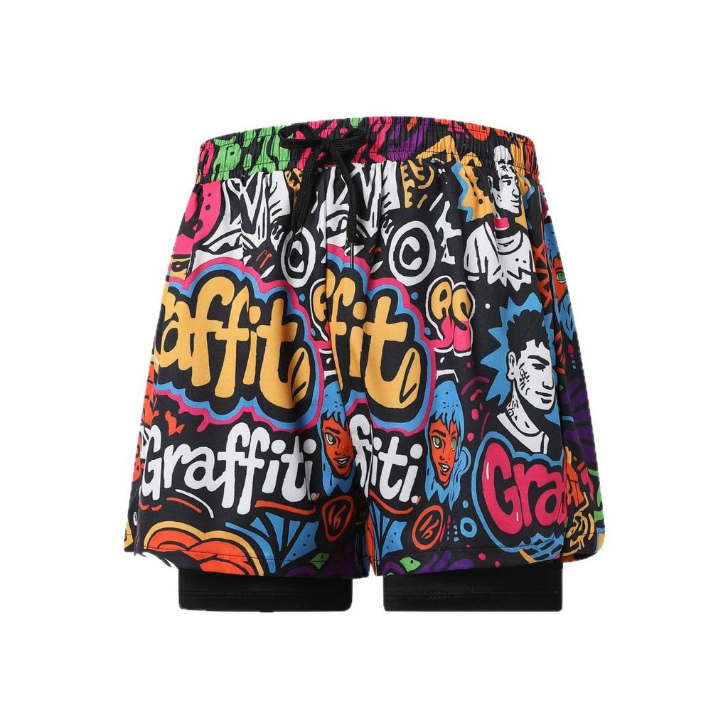 Men'S Beach Pants Printed Anti-Splashing Fabric Breathable Quick-Drying Straight Beach Pants Men