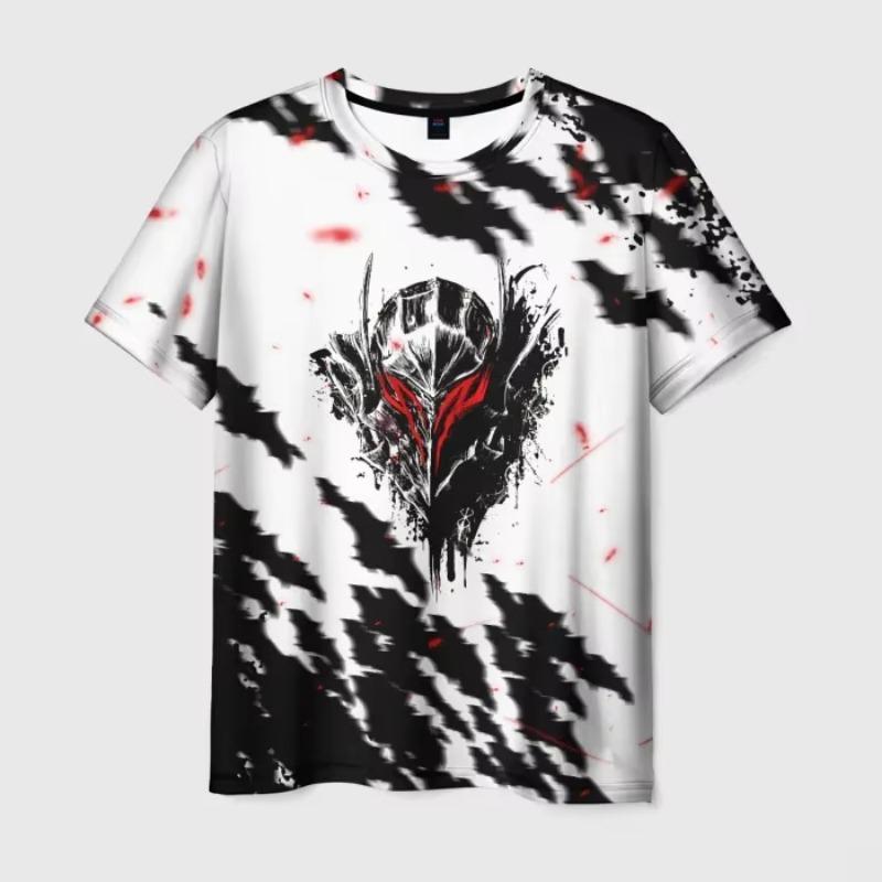 Anime Berserk Guts Trička s potiskem 3D Pánské/Dámské Stylové tričko Harajuku Neformální Kid Osobnost Krátký rukáv Top Oblečení