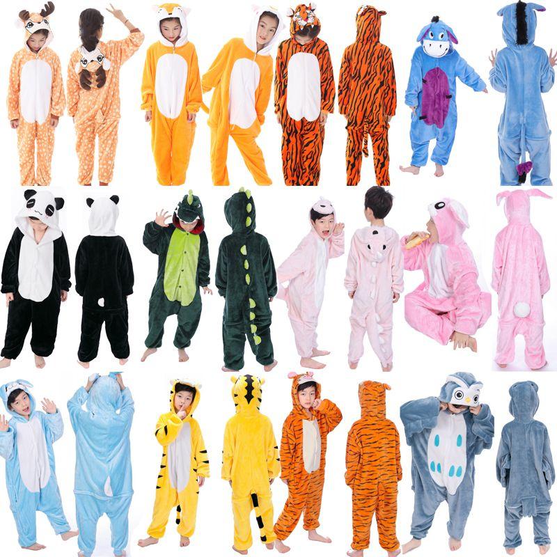 Pijamale Flanel Animal Copii Cosplay Drăguț Onesie Haine de Dormit Petrecere Acasă Haine de Lounge