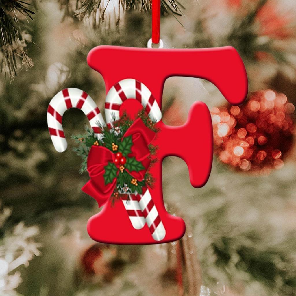 Alphabet-Christbaumschmuck für Feiertagsdekoration und Feiern