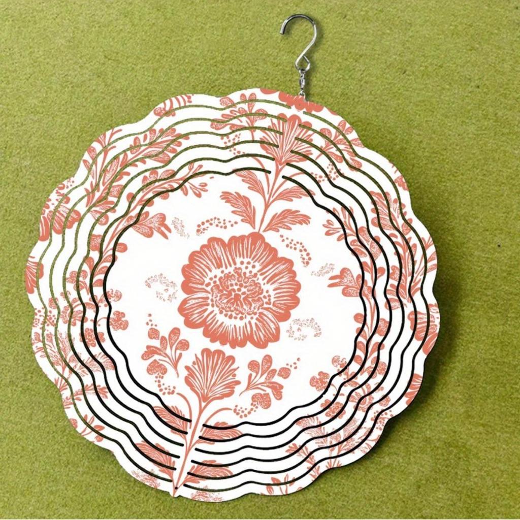 10 Zoll Blumen-Windspiel für Außengartendekor, drehendes Hänge-Windspiel mit 360°-Haken, künstlerisches Design, perfektes Geschenk für Frühling und Sommer