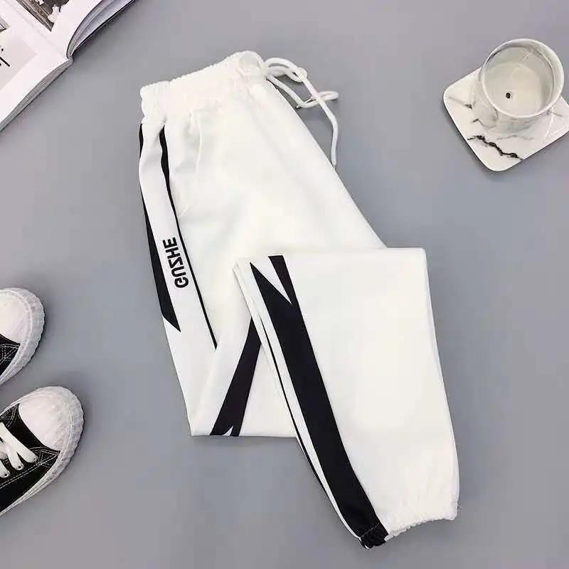 Super popular women's sports pants, trendy and fashionable pants, loose fitting small figure leggings, casual Harlan pants