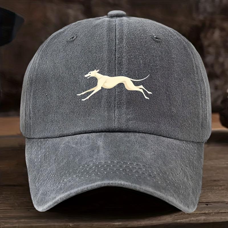 Greyhound Logo Vintage Baseballkappe Unisex Leichte Outdoor-Kappe mit verstellbarem Schirm Für jede Jahreszeit geeignet