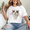 Funny Cat 3D Print Women Casual Crewneck TShirt Women Unisex Harajuku T Shirts Meme Animal Cat Print  Casual Fashion Tshirts