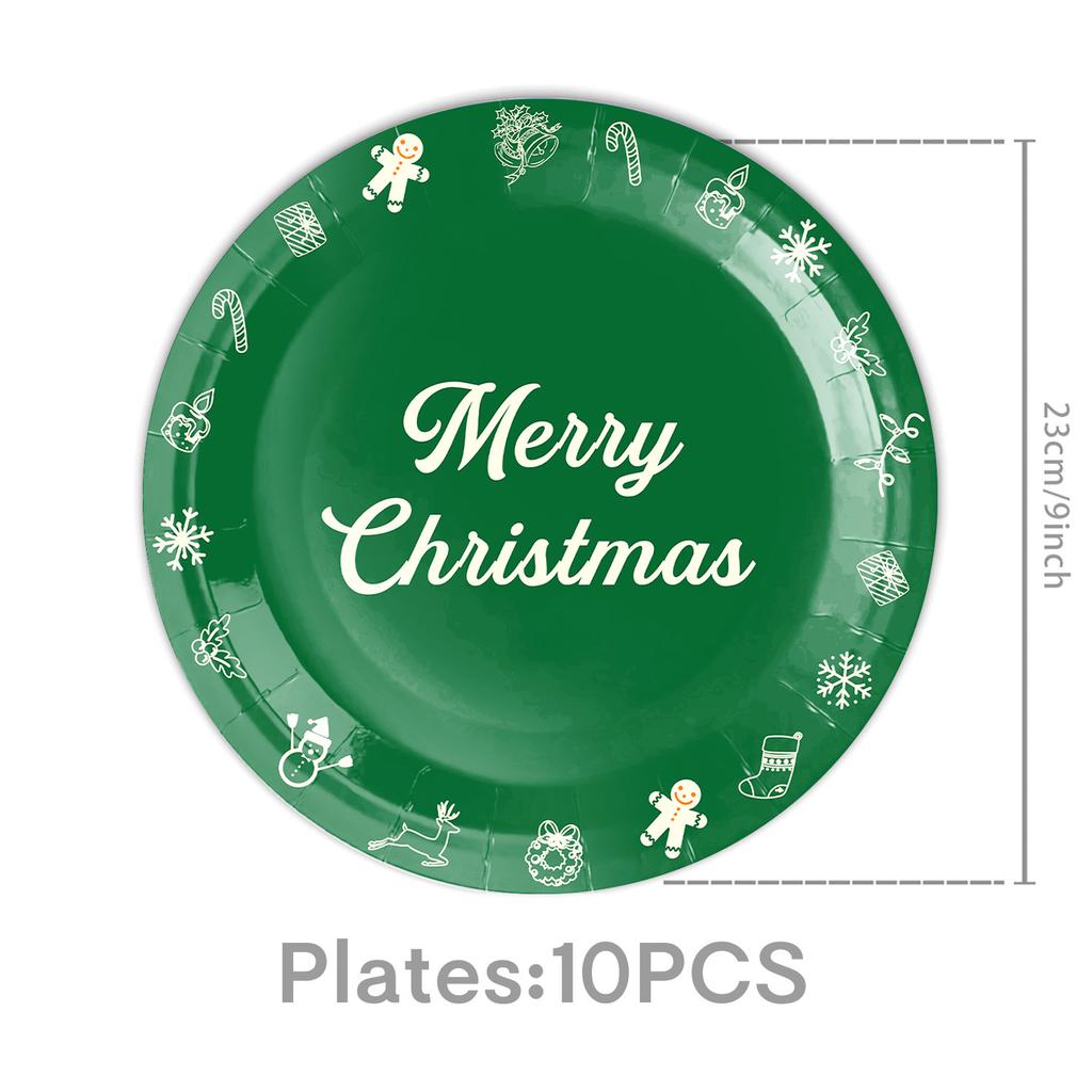 Christmas Themed Party Supplies Holiday Decorations Party Arrangements Christmas Flag Paper Plates Paper Cups Paper Towels