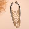 Layered Tassels Necklace Boho Multilayer Imitation Pearl Necklace  Wedding Jewelry