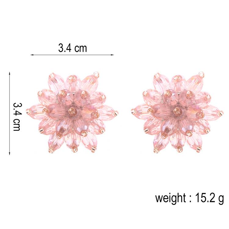 JMXD-Crystal Bead Earrings Summer Earrings Women's Exaggerated Jewelry Earrings
