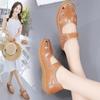 Essentials Mary Womens Sandals Summer Jane Beach Breathable Flat Shoes Closed Toe Casual Soft Walking Sandals