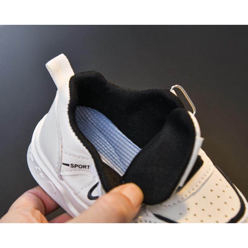 Autumn New Arrivals Children's Leather Sneakers, Boys' Sports Shoes, Korean-Style Soft-Sole Girls' White Sneakers.