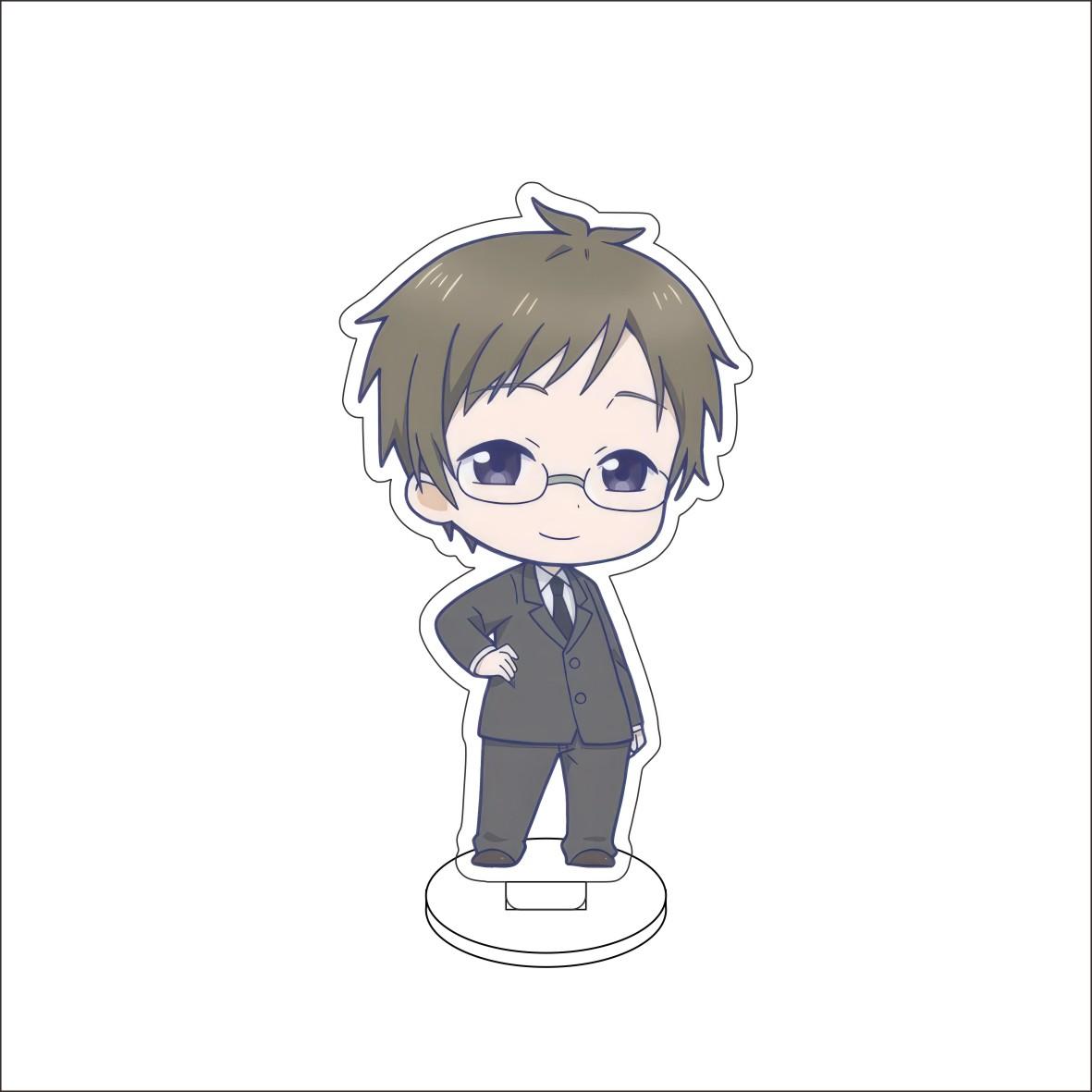 

10CM Anime Happy Sugar Life Figure Stand Model Matsuzaka Satou/Koube Shio/Koube Asahi Cute Desk Decor Standing Sign Gifts 10CM