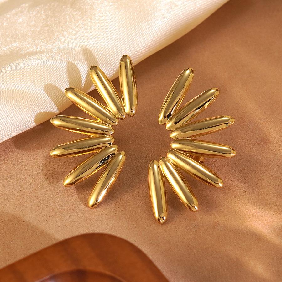 European American Trendy Cross-Border Punk Cold Wind Stainless Steel Earrings Geometric Irregular Drop Fashion Jewelry