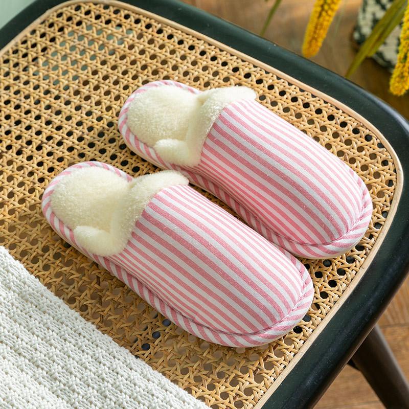 Household Slippers Spring Autumn Winter Four Seasons Female Couple Home Non-slip Indoor Cotton Linen Linen Thick Bottom Men