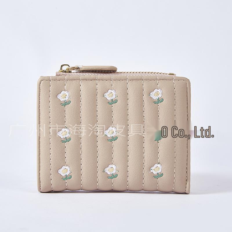 Women's Floral Zipper Card Holder & Coin Purse – Short and Simple Design for Summer