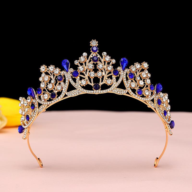 Eine super feenhafte neue Prinzessin Süße Brautkrone Roter Kopfschmuck Kristall Anstoßkleid und Haaraccessoire