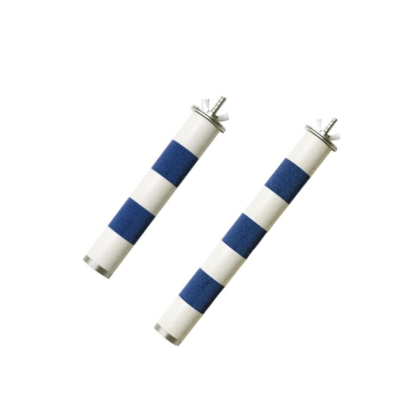 2pcs Textured Avian Claws Trimmers Stand Natural Ceramic Grooming Perches for Parrots Cockatiels