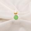 Round Natural Green Cat's Eye Sterling Silver Wedding Gift Statement Unique Ring RR-58-43