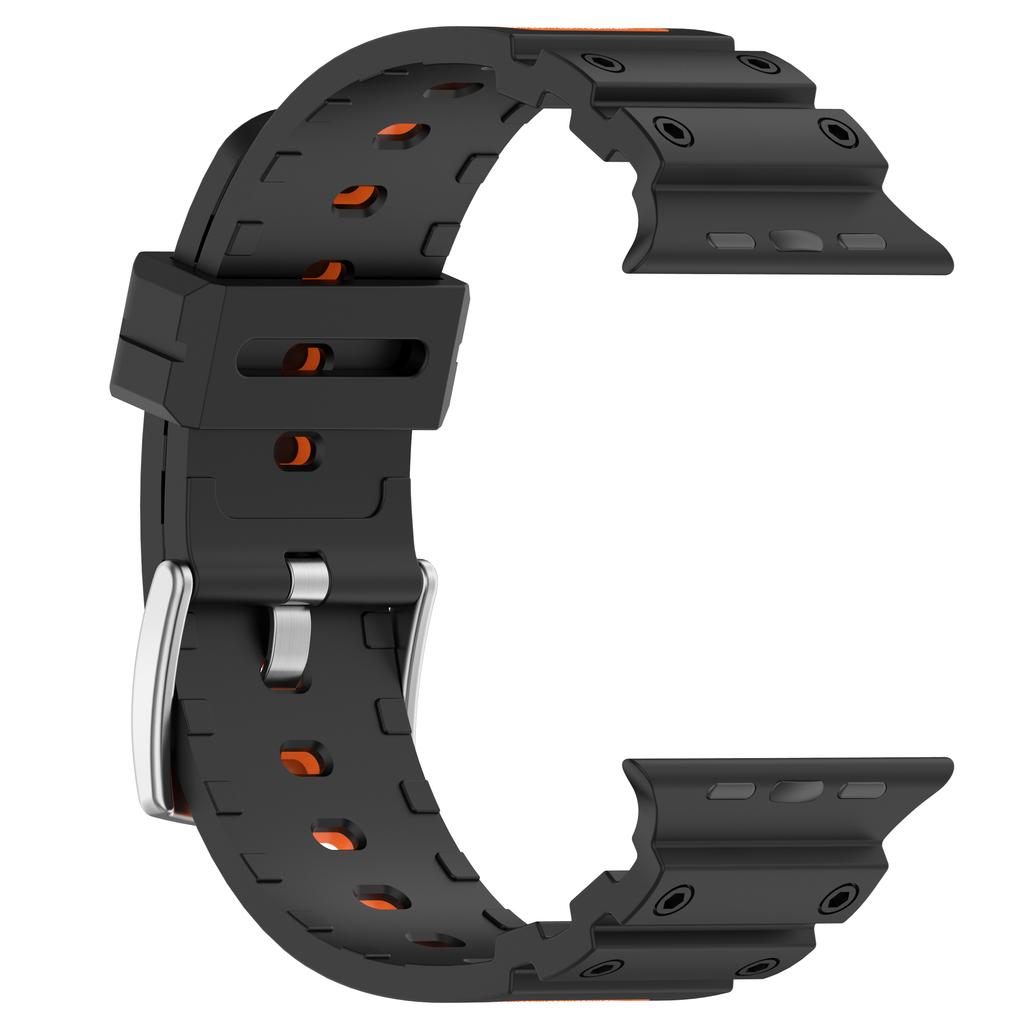 Silicone Band for Apple Watch Series 10 9 8 7 SE 6 5 4 3 2 1 42mm 41mm 40mm 38mm Dual Color Watch Strap