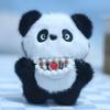 Playful Panda Adorable Plush Pendant Soft And Cuddly Toy Perfect For Keychains