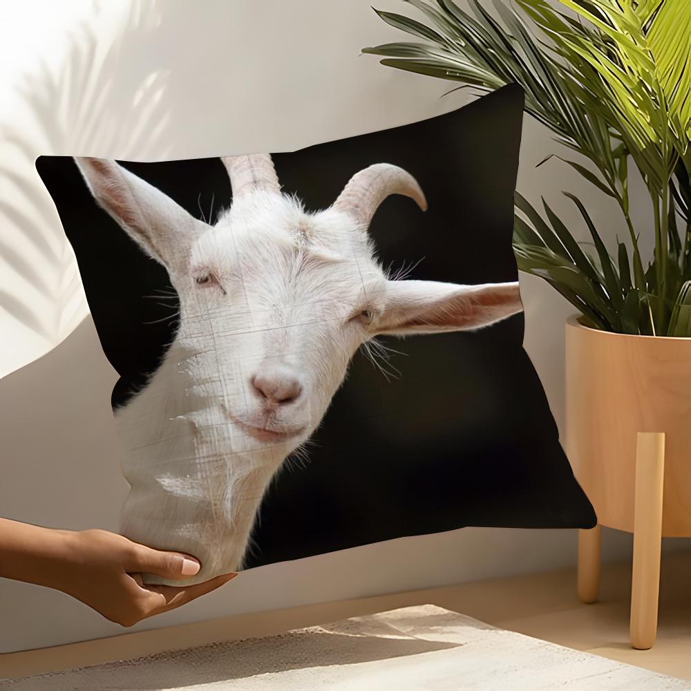 Cooles Ziegen-Meme Kissenbezug Heim Wohnzimmer Dekoration Leinen Kissenbezüge Kissenhülle
