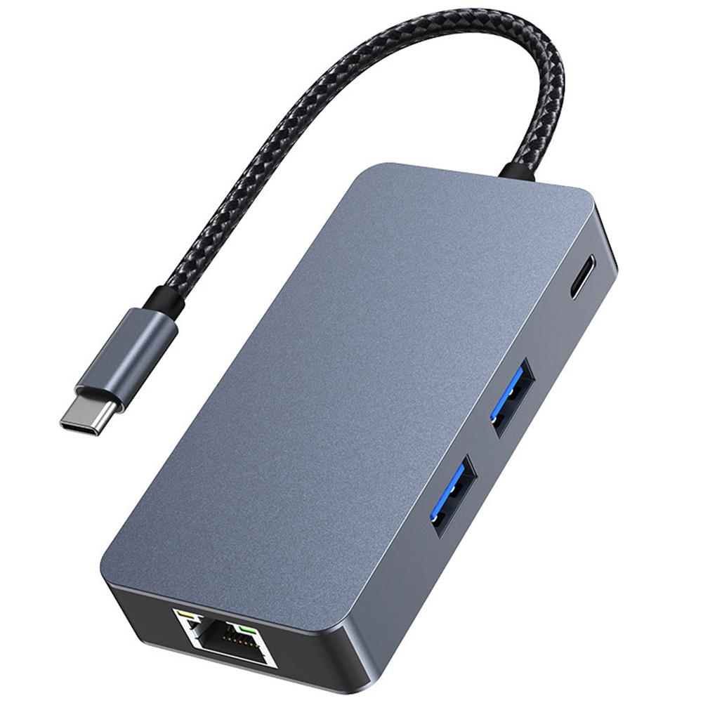 

Адаптер-концентратор 4K 60 Гц к HDMI, совместимый с USB 3.2 Type C, адаптер для чтения USB TF/SD PD 100 Вт, мульти-USB-разветвитель для портативного ПК, компьютера
