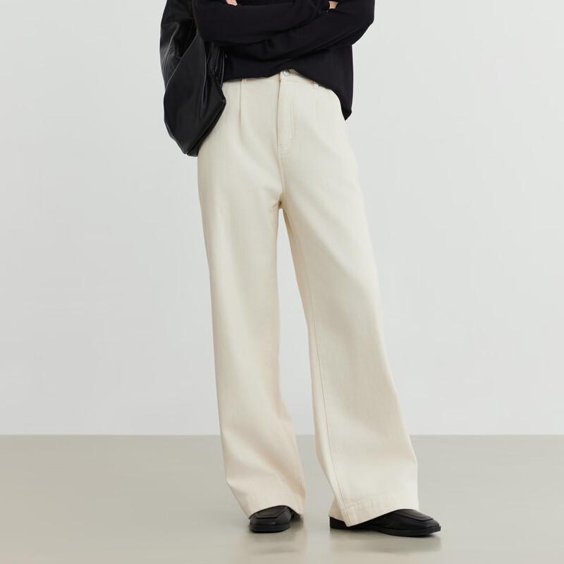 Elva' Island Women's Autumn/Winter High-Waist Loose Wide-Leg Casual Trousers