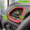 2X Red Side Console Air Vent Outlet Trim Cover Fits For 2016- Jeep Renegade