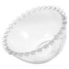 1 Stück Glas-Dessertschale mit Perlenstruktur 3D-abgerundeter Körper Glatte Oberfläche für Salat, Obst, Eis, Pudding Servieren Aufbewahrung