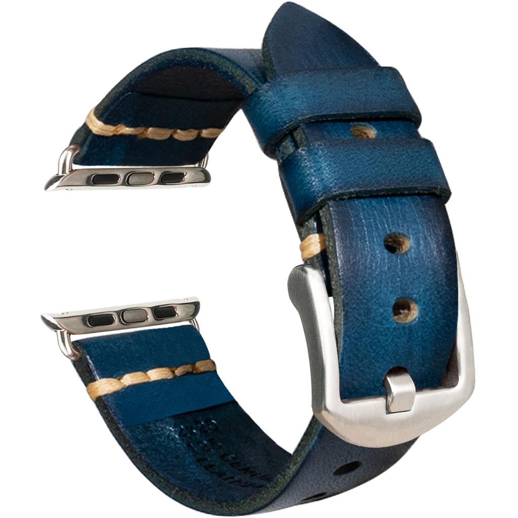Anwendbar auf Urtla Apple Watch Armband Apple78Se Handgefertigt Retro Erste Schicht Echtes Rindsleder 49mm Uhrarmband