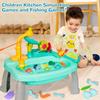 Play Sink With Running Water, Mini Water Table For Toddlers, Upgraded Faucet And Play Dishes, Children Electric Dishwasher Toy