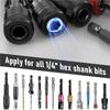 A84X-24PCS Bit Holders Keychain, 1/4 Inch Hex Shank Bit Holders, Quick-Change Design For Nut Driver, Screwdriver & Drill Bits