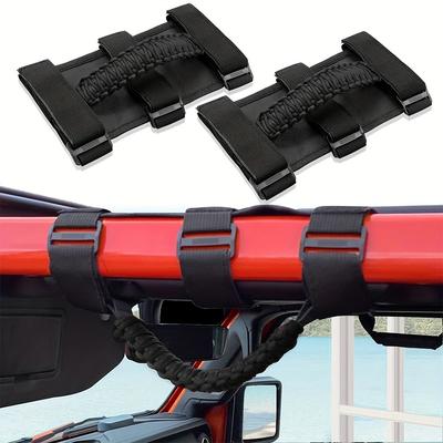 2pcs Roll Bar Grab Handles Grip Handle for Jeep YJ TJ JK JKU JL JLU Sports Sahara Freedom Rubicon Unlimited X Gladiator JT