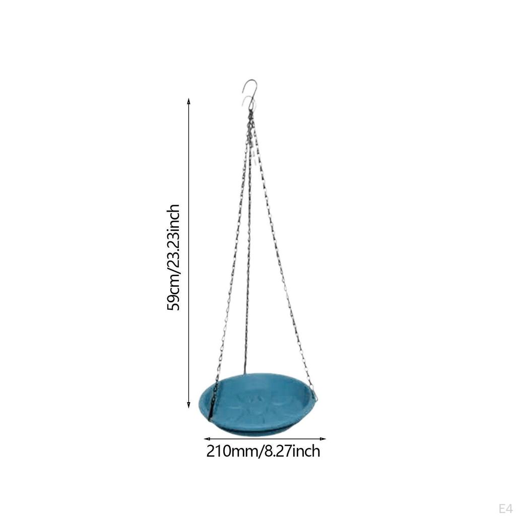 Hanging Bird Feeder Tray Sturdy Feeding Station Water Feeders Bowl for Balcony Patio