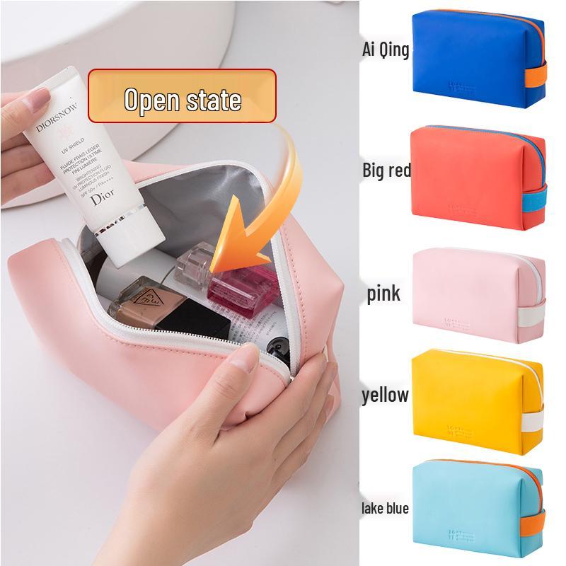 Women's Large Capacity Drawstring Makeup Bag - Portable, Luxurious, Partitioned Cosmetic & Toiletry Storage for Travel