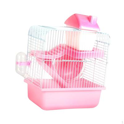 Jaula para Hámster de 2 Pisos Ejercicio Casa de Juego Accesorios Hábitat para Animales Pequeños para Ratas