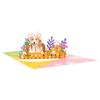 3D Easter Corgi Dog Greeting Card Set Spring Season Invitation Card for Festival New Year Holiday Party Message Card