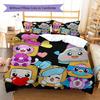Lankybox Pattern Bedding,Quilt Set Quilt Cover Pillowcase Home Birthday Gift (1 * duvet cover + 2 * pillowcase, without core)