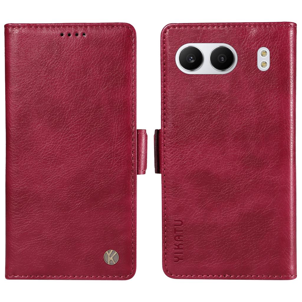 YIKATU YK-007 For OnePlus Nord 4 Case Side Buckle PU Leather Phone Cover Litchi Texture