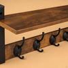 Coat Rack Towel Hanger Organizer Wall Hooks with Shelf Easy Installation Entryway for