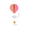4pcs Colorful Hot Air Balloon Hanging Decoration Hanging 3D Hot Air Balloon with Star and Cloud Nursery Room for Home Baby