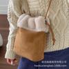Premium Sense Retro Bag Women's 2025 New Trendy Autumn and Winter Suede Shoulder Bag Niche Commuter Messenger Bag