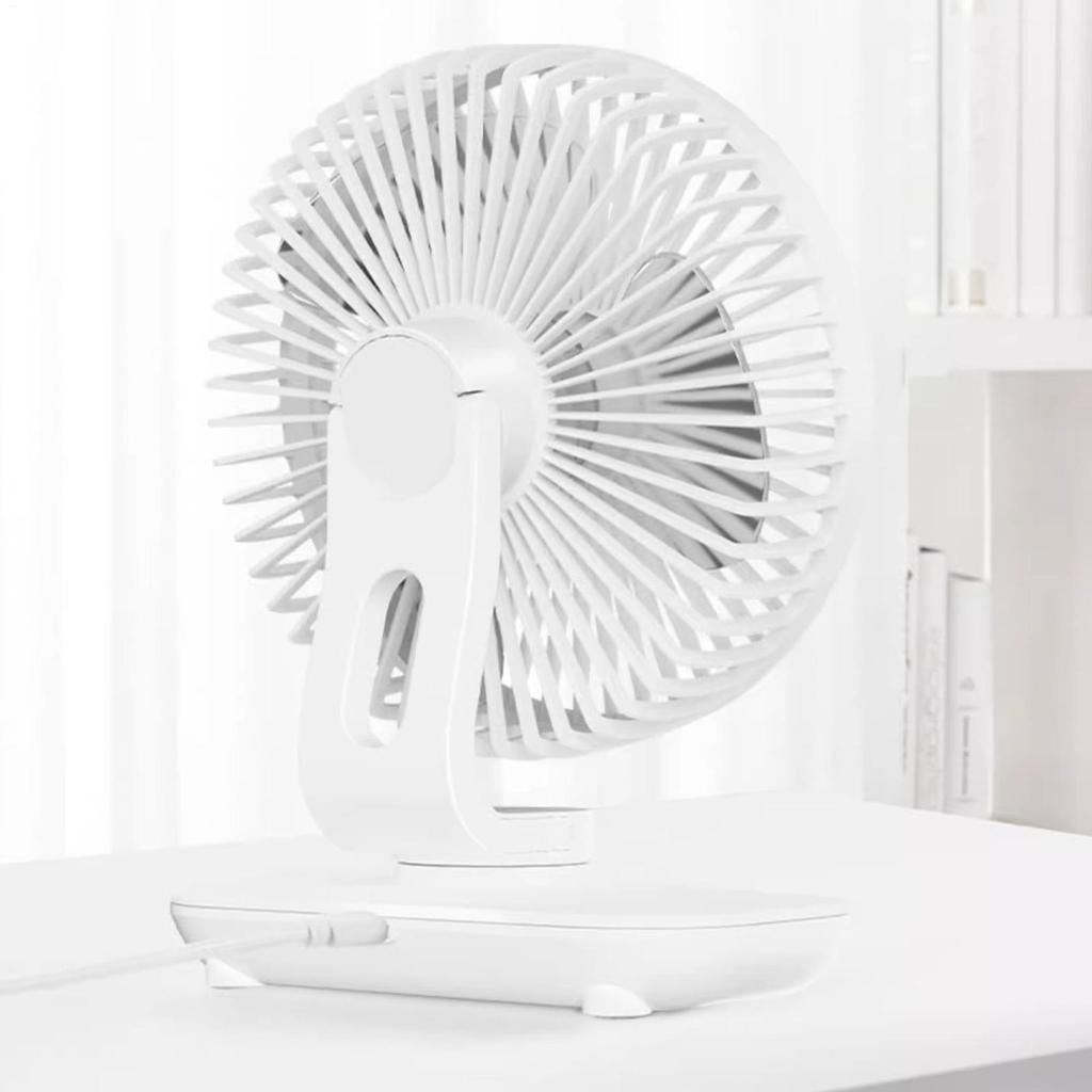 2000mAh Rechargeable Oscillating Fan, 5-Speed Cordless Desk Fan, Portable Small Table Fan for Home Bedroom Living Room Office
