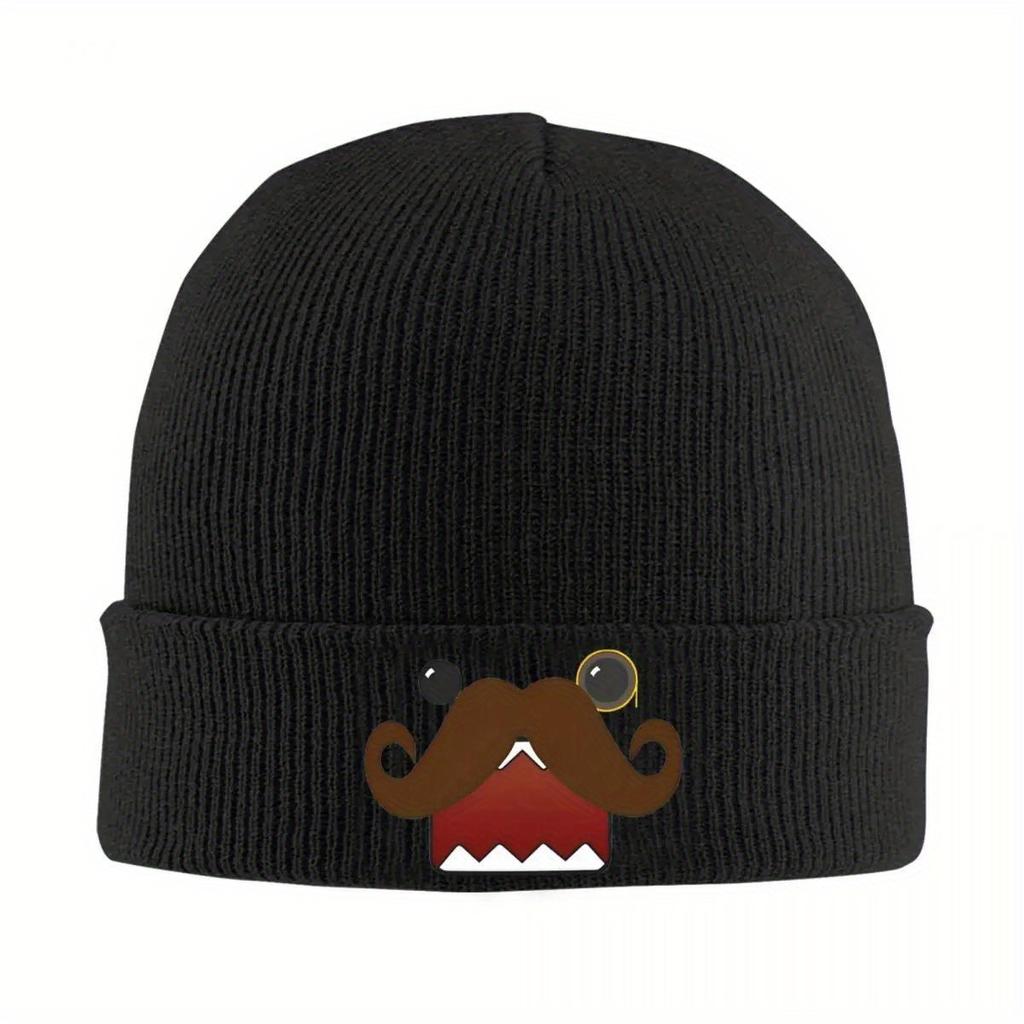 DOMO Mützen Schnurrbart Skullies Beanies Hippie Kopftuch Unisex Erwachsenenmützen Herbst Winter Individuell Street Y2K Mützen Geschenk