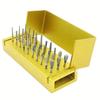 Nigf 30 Holes Dental Diamond Burs Holder Block Disinfection Box Autoclave Aluminium Bur Holder Dentist Tools