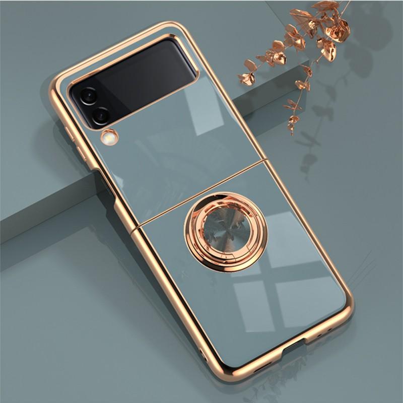 Magnetic Snap-On Phone Case With Kickstand Galaxy Z Flip 7 6 5 4 TPU Metal Bumper Shockproof Cover