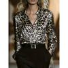 Vintage Color-Block Striped Satin Long Sleeve Shirt Women Relaxed Fit Office Casual 2026