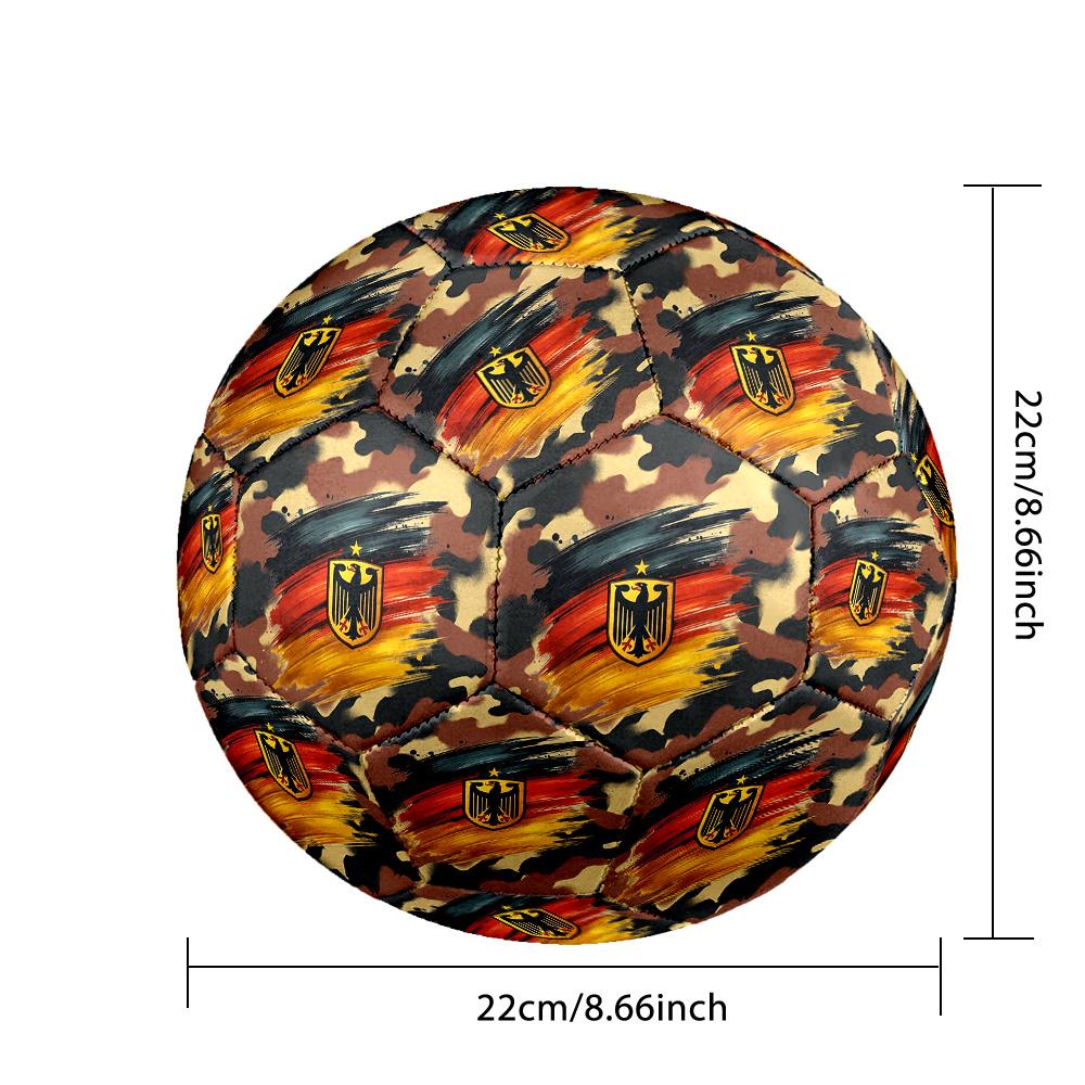 Germany Football Printed Size 5 Soccer Ball Wear Resistant Standard Adult Training Football Fan Gift for Indoor Outdoor Match Sports
