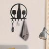 Metal Silhouette Key Hooks - Living Room Wall Decor and Wall-Mounted Holder. Versatile for Keys, Towels, Stylish Decorative Hook